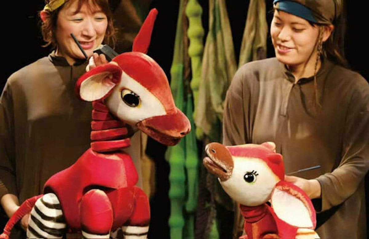 島根県松江市で開催される「第7回松江・森の演劇祭」の「ふしぎな箱」「オカピぼうやのちいさなぼうけん」