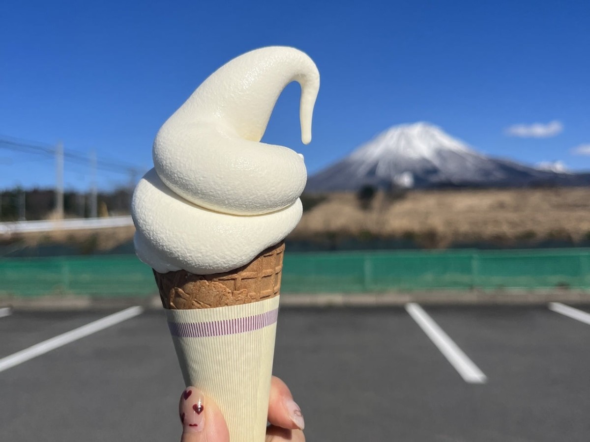 鳥取県西伯郡伯耆町にある『ご当地ファーム山の駅大山望』で販売しているソフトクリーム