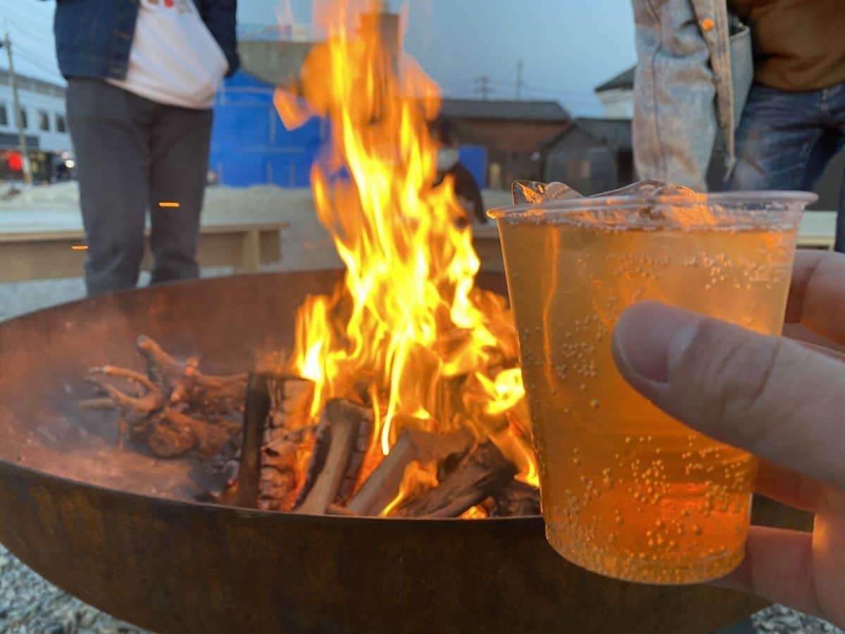 松江市_イベント_リヤカー屋台ROKKAKU_ロッカク_焚火