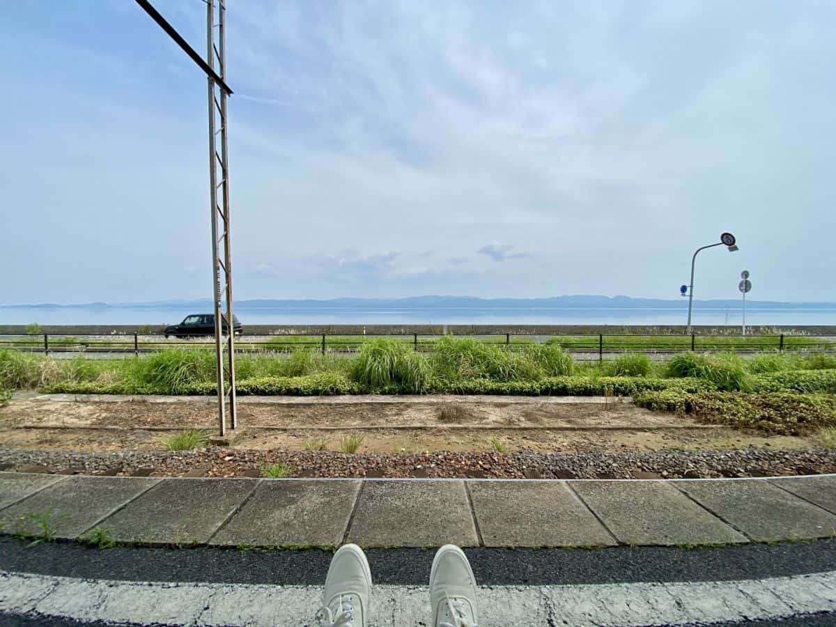 島根県松江市_海の見える駅_宍道湖_秋鹿町駅_一畑電車