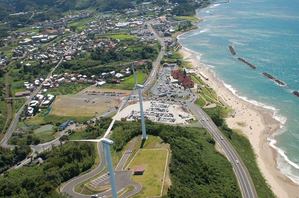 島根県出雲市の人気海水浴場『キララビーチ』の景観