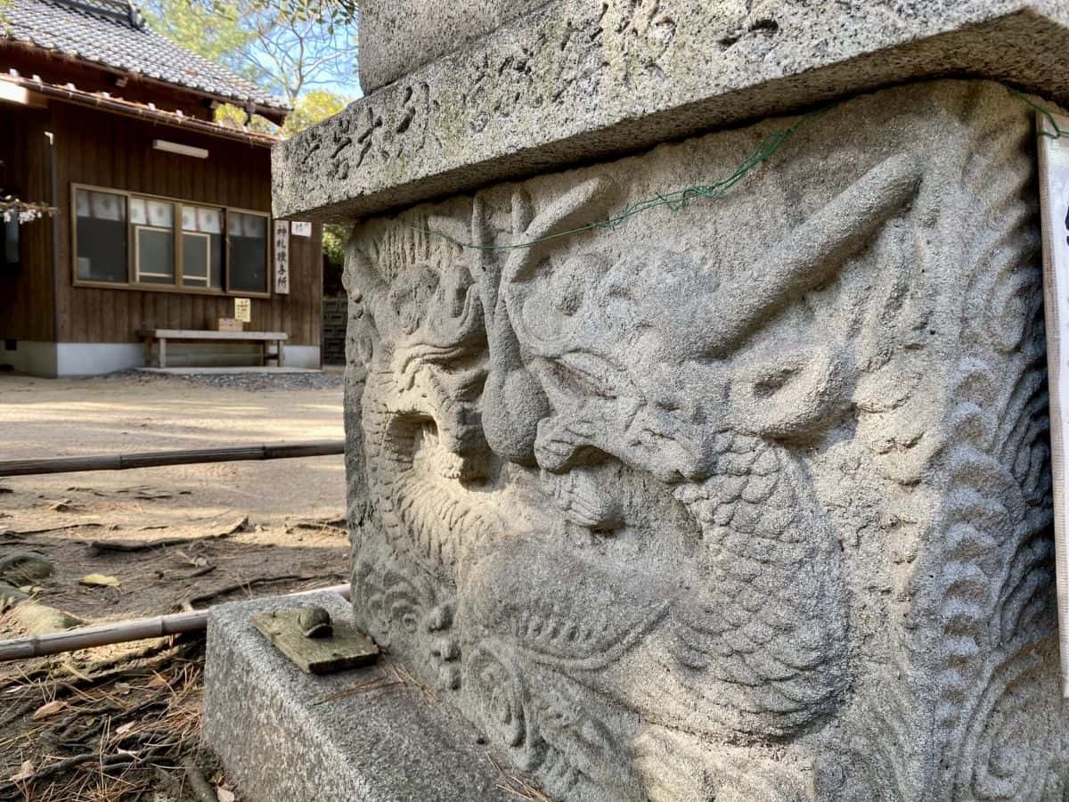 鳥取市_賀露神社_かろじんじゃ_駐車場_狛犬_虎_寅年