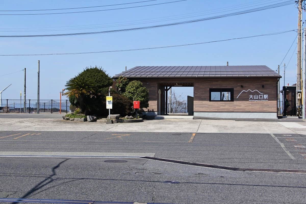 鳥取県大山町にあるJR山陰本線・大山口駅の様子