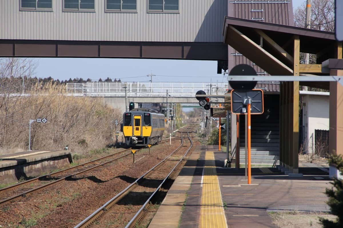 鳥取県大山町にあるJR山陰本線・大山口駅の様子