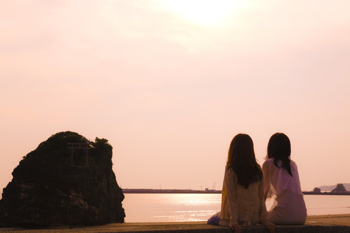 島根県松江市にある「稲佐の浜」の夕日