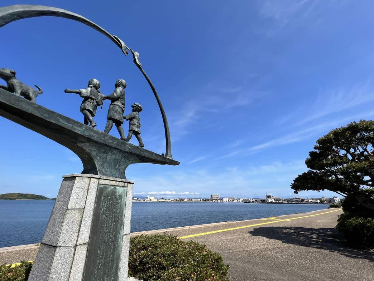 鳥取県米子市にある『湊山公園』から見える海の様子