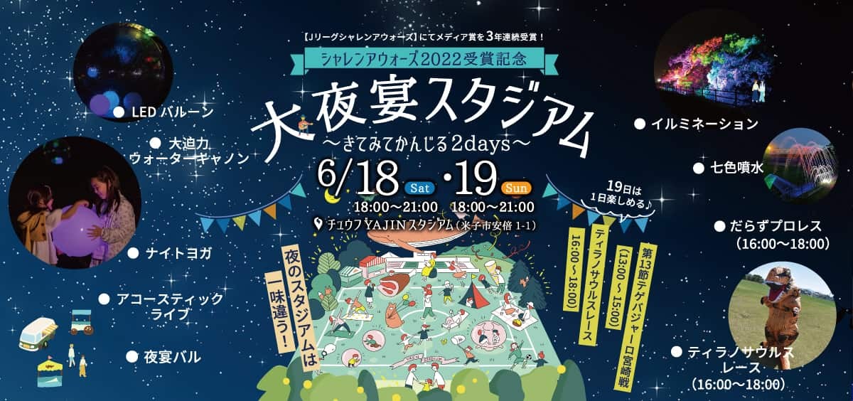 鳥取県のプロサッカークラブ「ガイナーレ鳥取」の大夜宴スタジアム