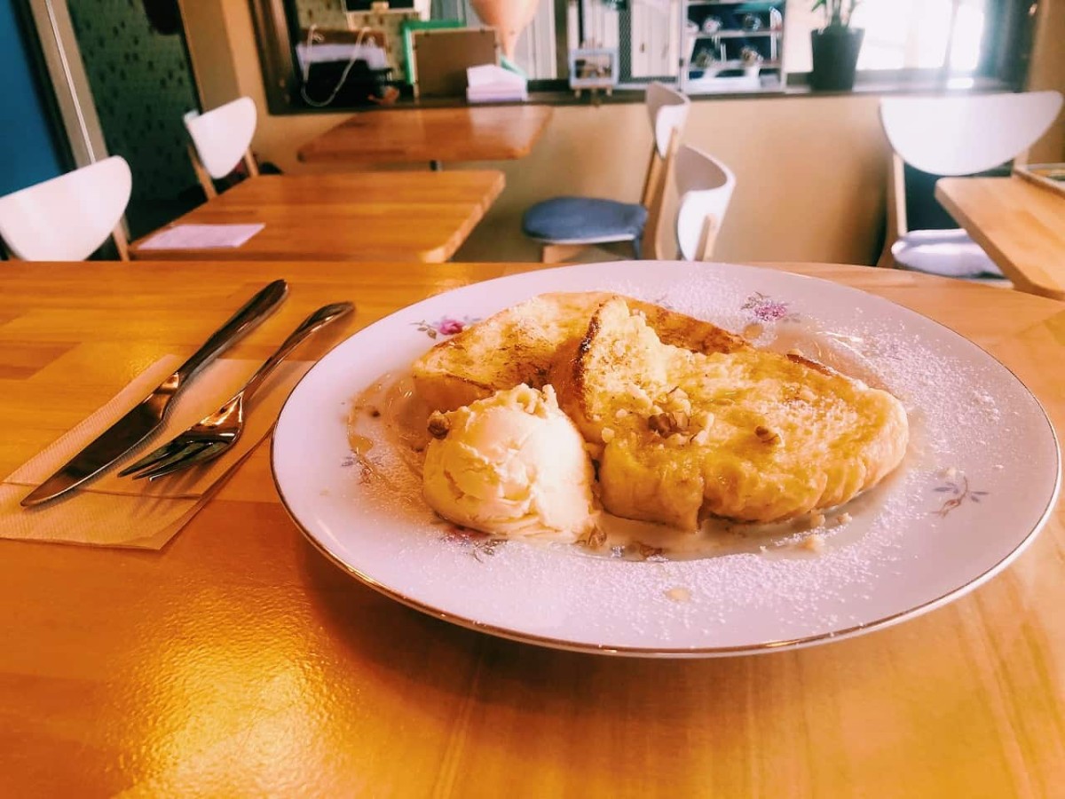鳥取県倉吉市のカフェ「ラベンターナ」のフレンチトースト