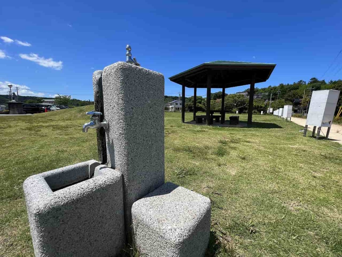 鳥取県鳥取市青谷の『青谷ようこそ広場』の様子