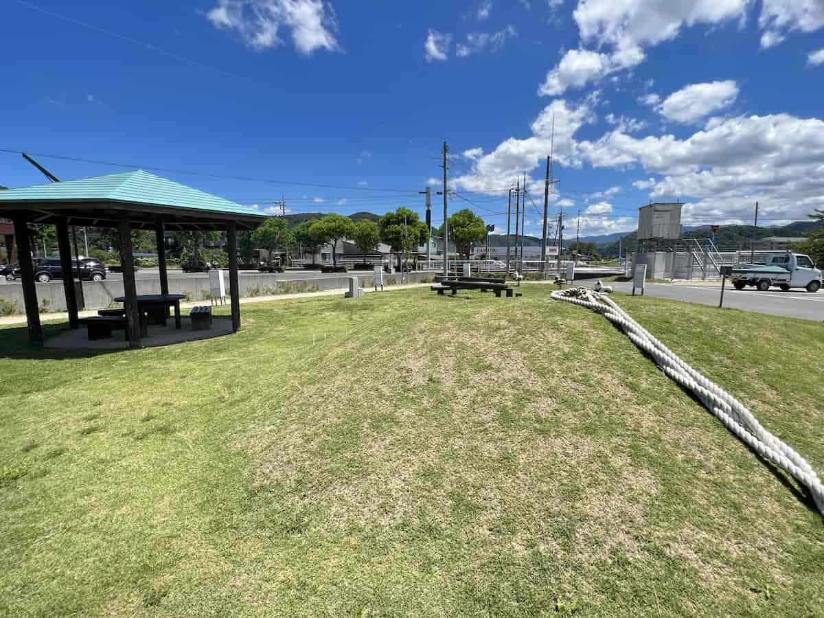 鳥取県鳥取市青谷の『青谷ようこそ広場』の様子