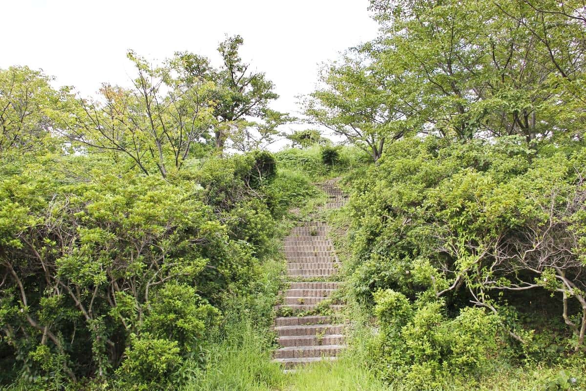 島根県浜田市のおすすめ公園『石見海浜公園（姉ヶ浜）』の階段