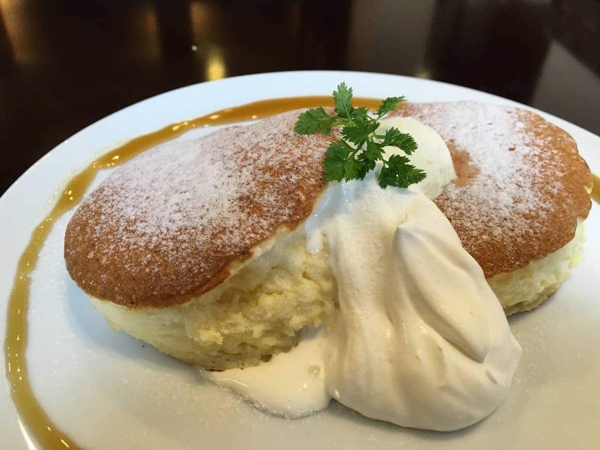 島根県松江市にある「グランカフェF東津田店」のふわふわ極上パンケーキ