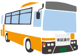 鳥取県倉吉市の実証実験「打吹つながるモビリティ」に導入される「うつぶきループバス」のイメージ