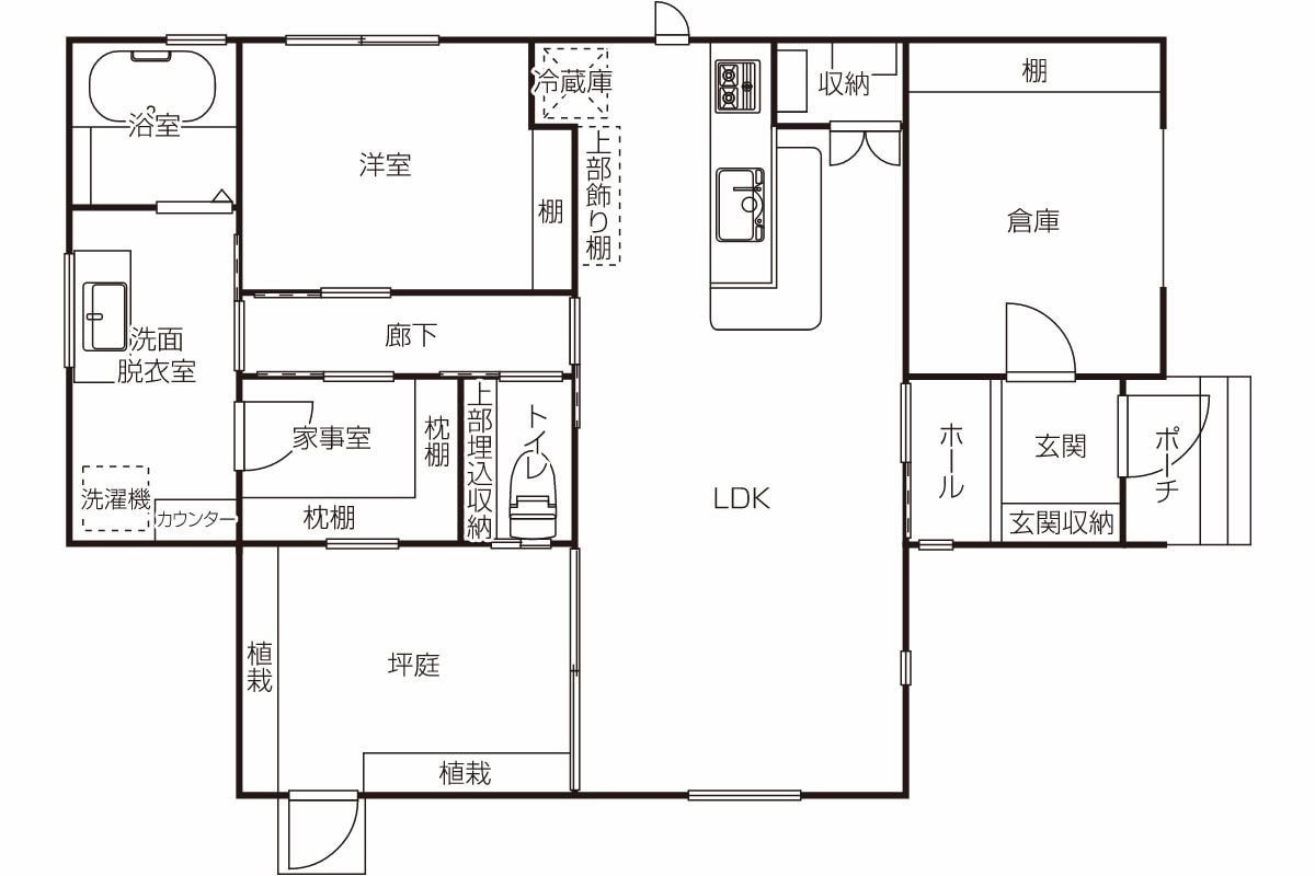 鳥取県のおすすめ工務店「ホームテック」による新築事例の図面