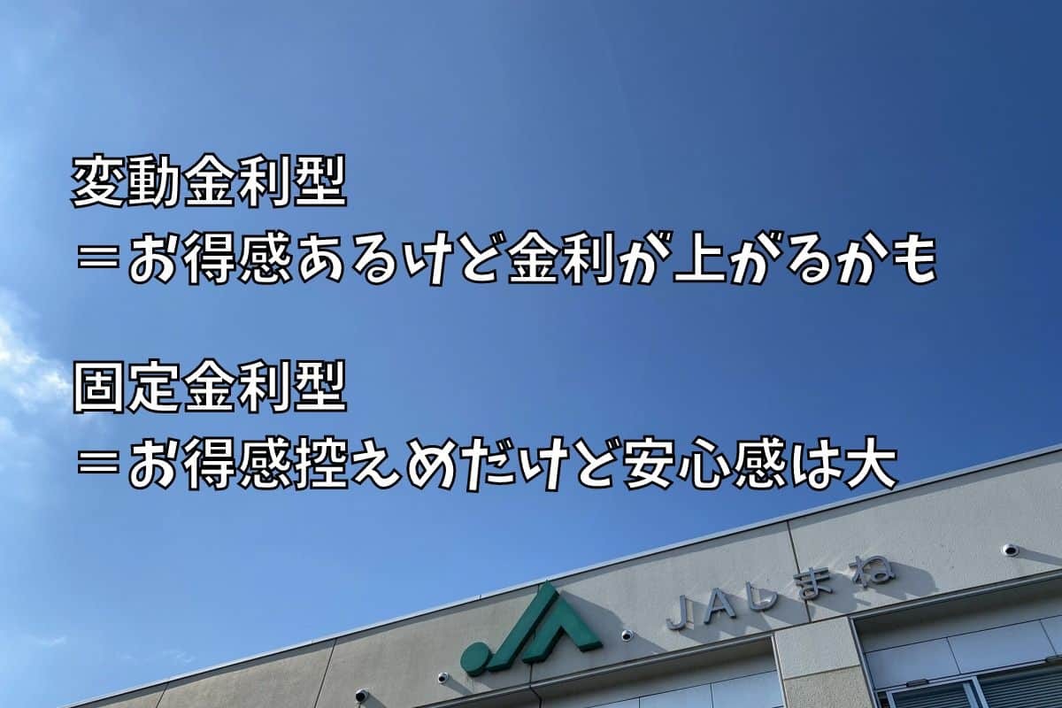 住宅ローンにおける変動金利型と固定金利型の比較