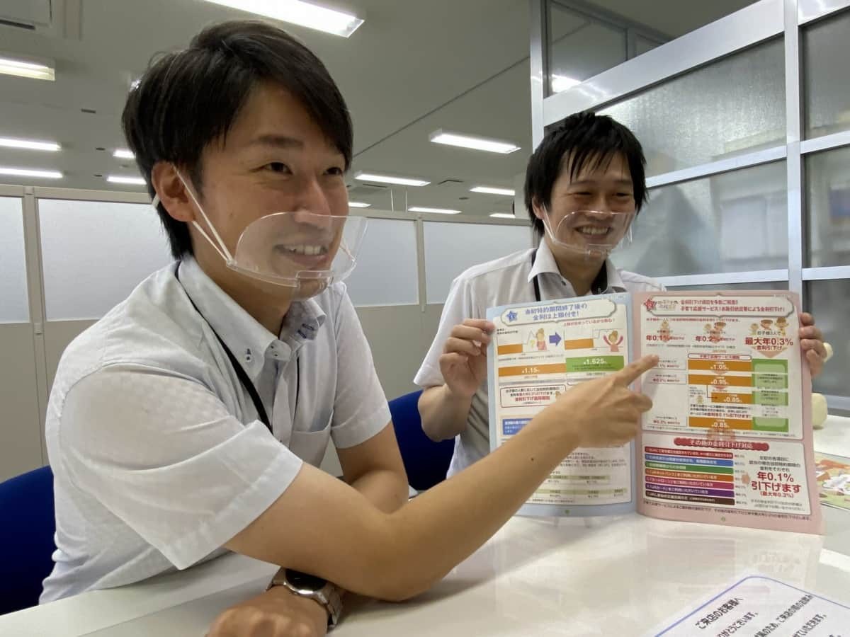 JAしまねの「住宅ローン」取材中の様子