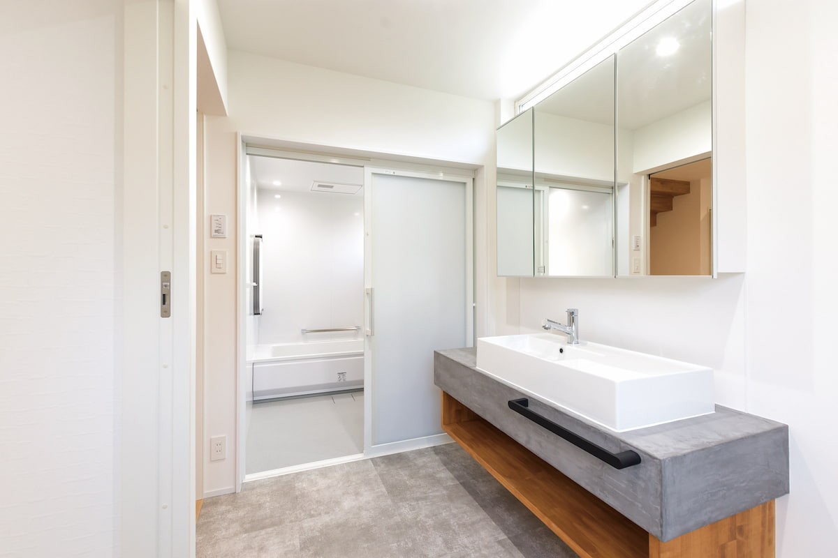 松江市のおすすめ工務店「松江土建」による新築事例の洗面脱衣室
