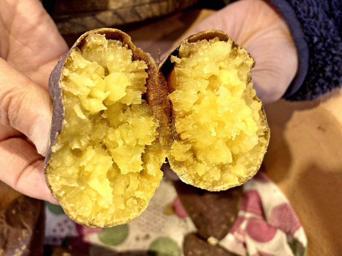 島根県松江市にある「森のカフェラムネMILK堂松江店」で販売している焼き芋