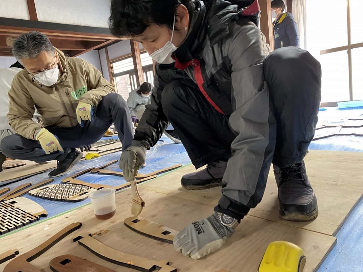 島根県江津市都野津町で開催された古民家カフェワークショップ「つのづリノベーション」の会場の様子