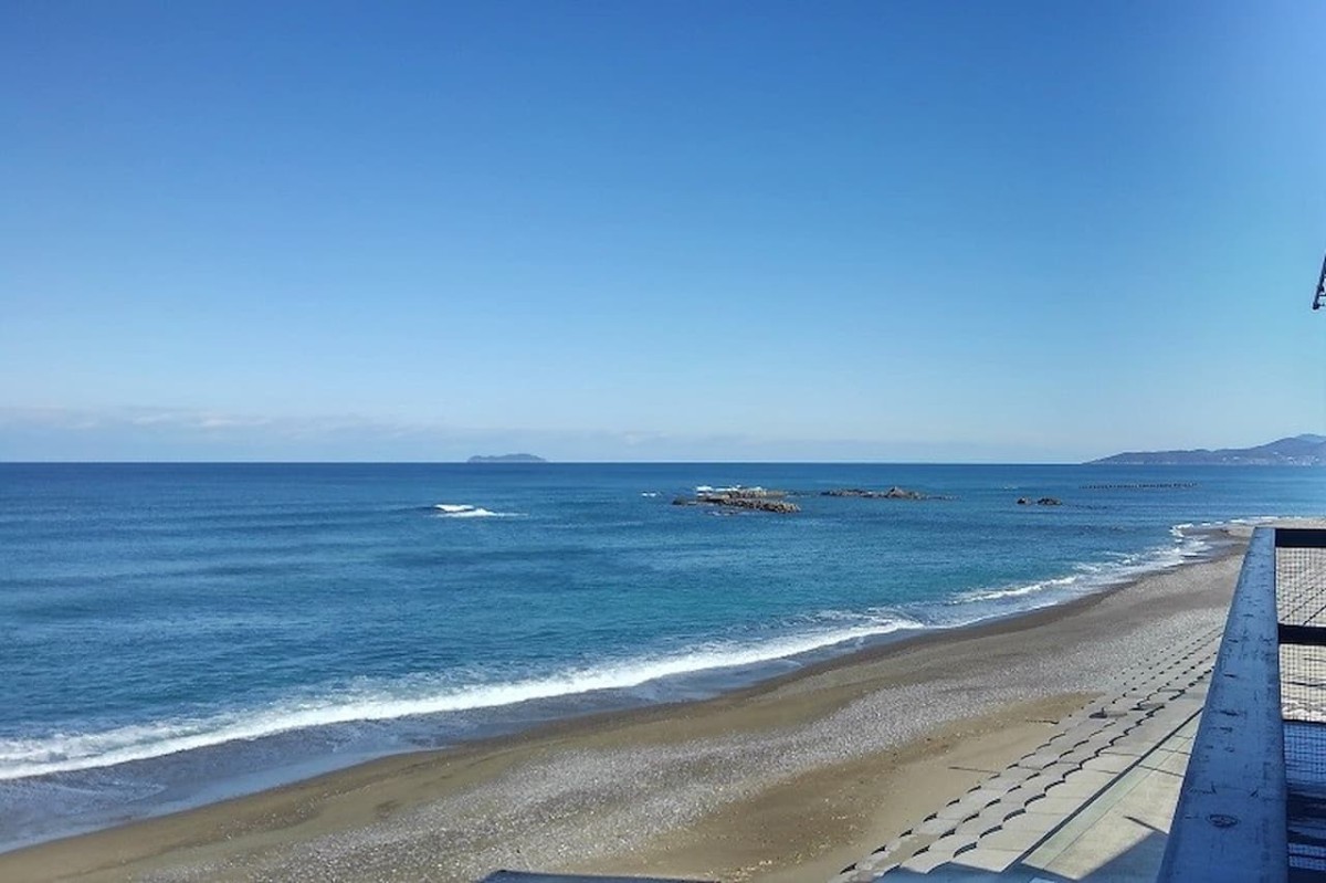 島根県益田市にある『持石海陽大国』２階レストランからの風景