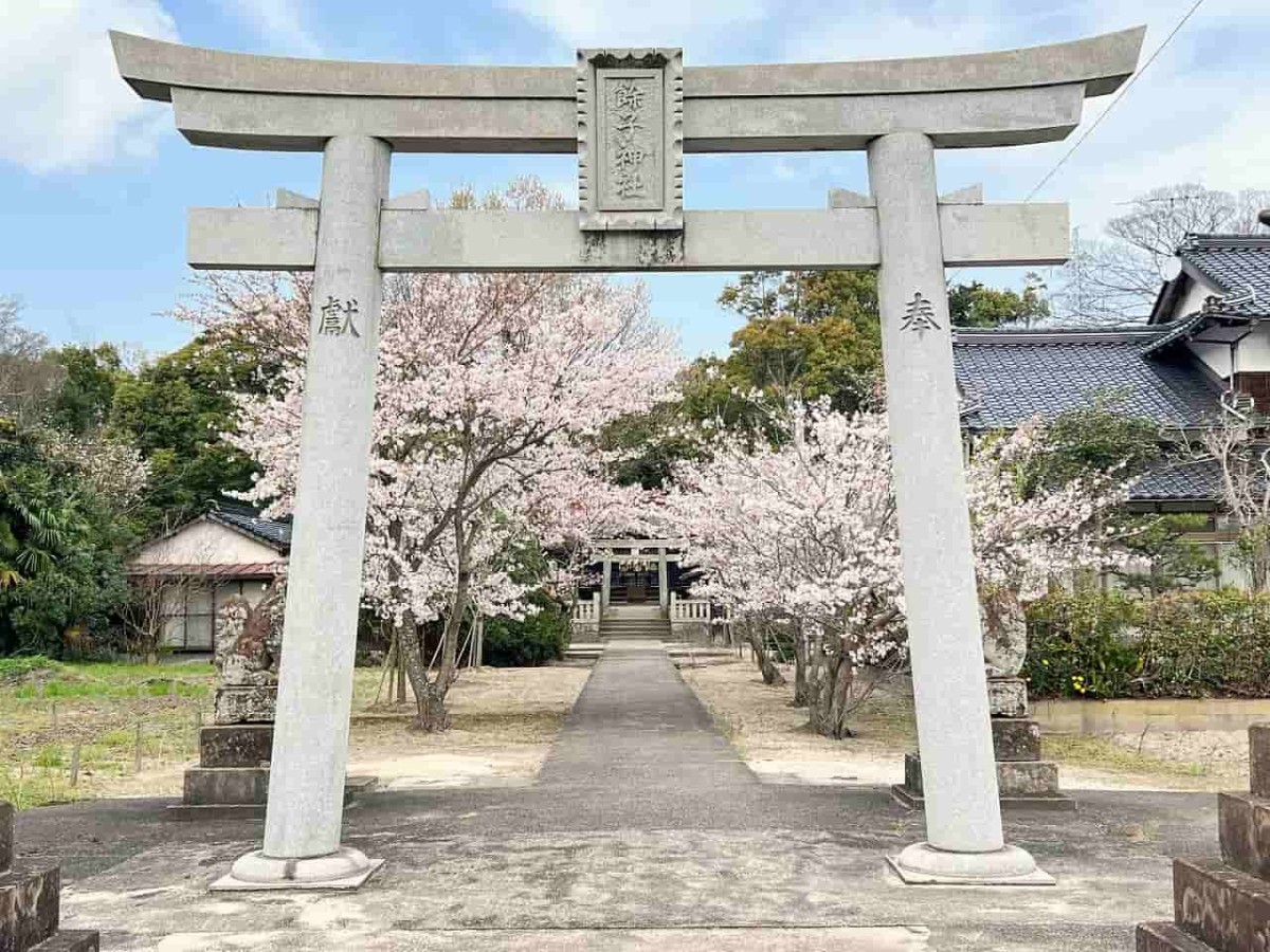 鳥取県境港市にある「餘子神社（あまりこじんじゃ）」の春の様子