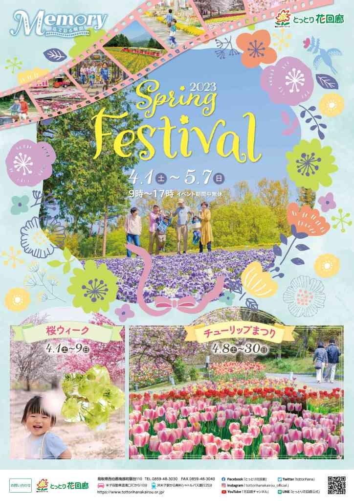 鳥取県西伯郡のイベント「桜ウィーク」のチラシ