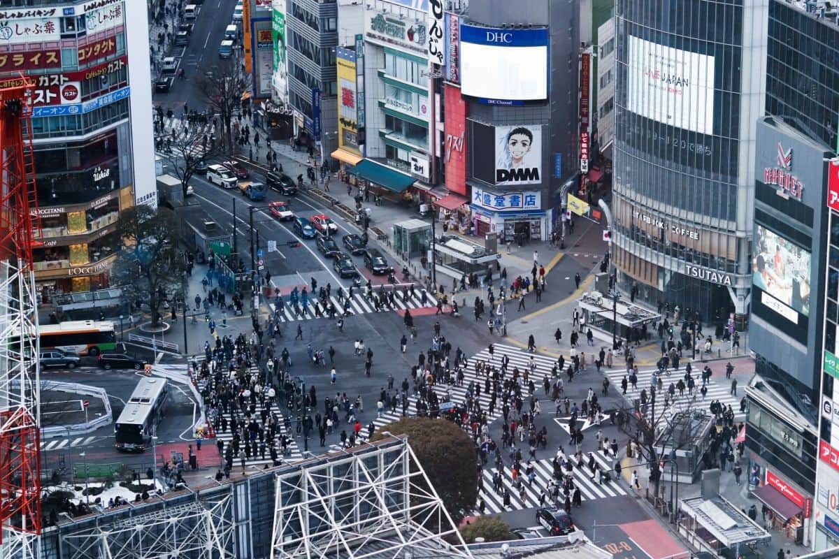 渋谷のスクランブル交差点