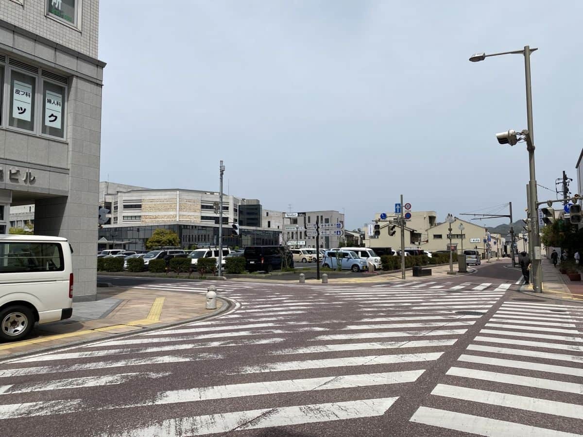 島根県松江市のスクランブル交差点