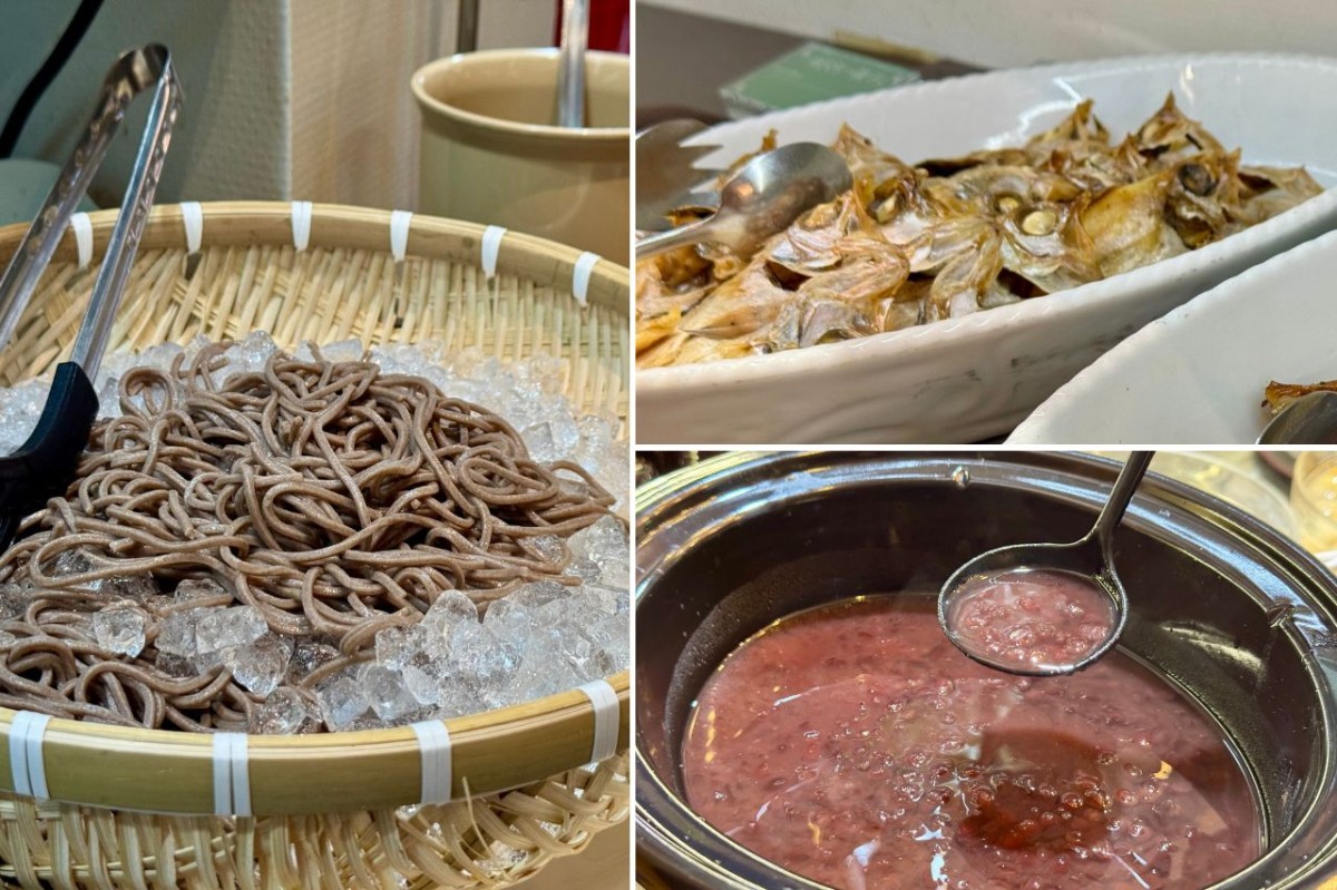島根県出雲市にある『レストラン カメ―リア』の朝食バイキングのメニュー