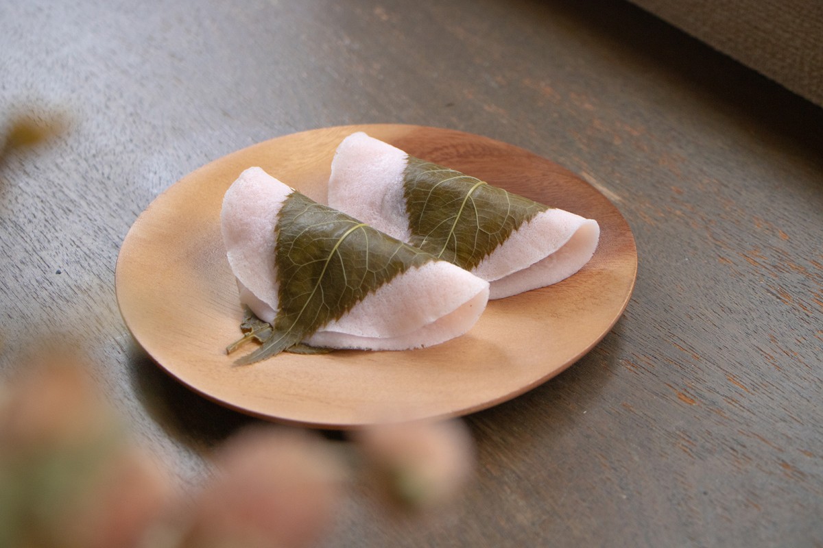 島根県出雲市にある和菓子処『馬庭開運堂』の桜餅