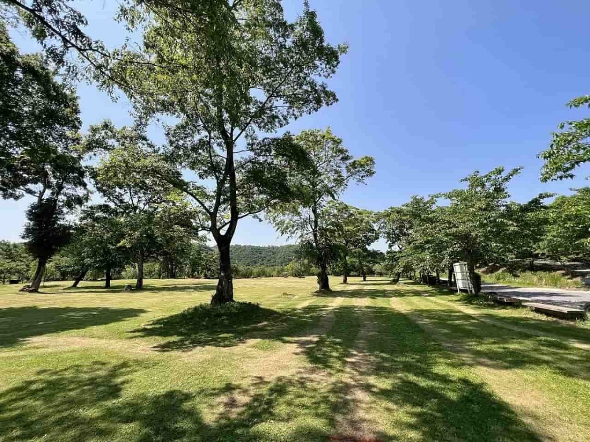 鳥取県西伯郡伯耆町にある「ささふく水辺公園」の様子