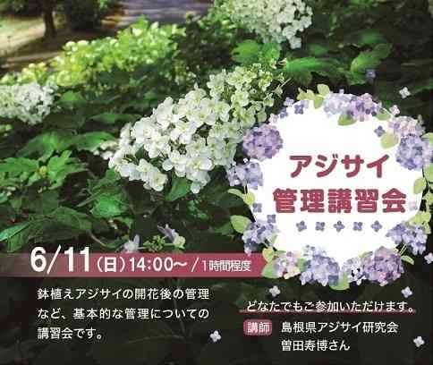 島根県出雲市のイベント「アジサイ管理講習会」のイメージ