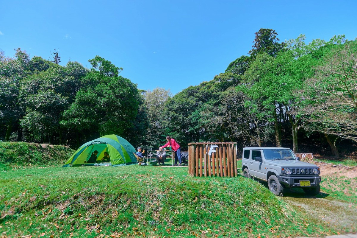 島根県出雲市の『出雲市うさぎ森林公園　夢の森うさぎ キャンプ村』のキャンプサイト