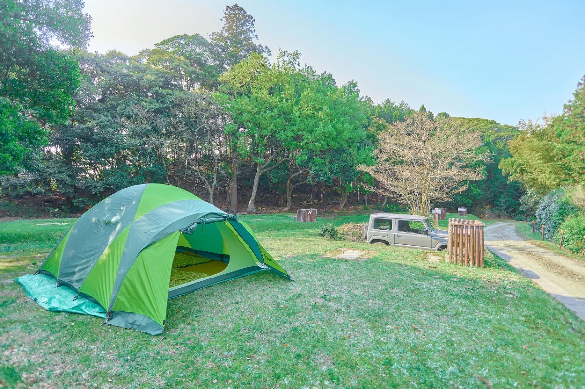 島根県出雲市の『出雲市うさぎ森林公園　夢の森うさぎ キャンプ村』のキャンプサイト