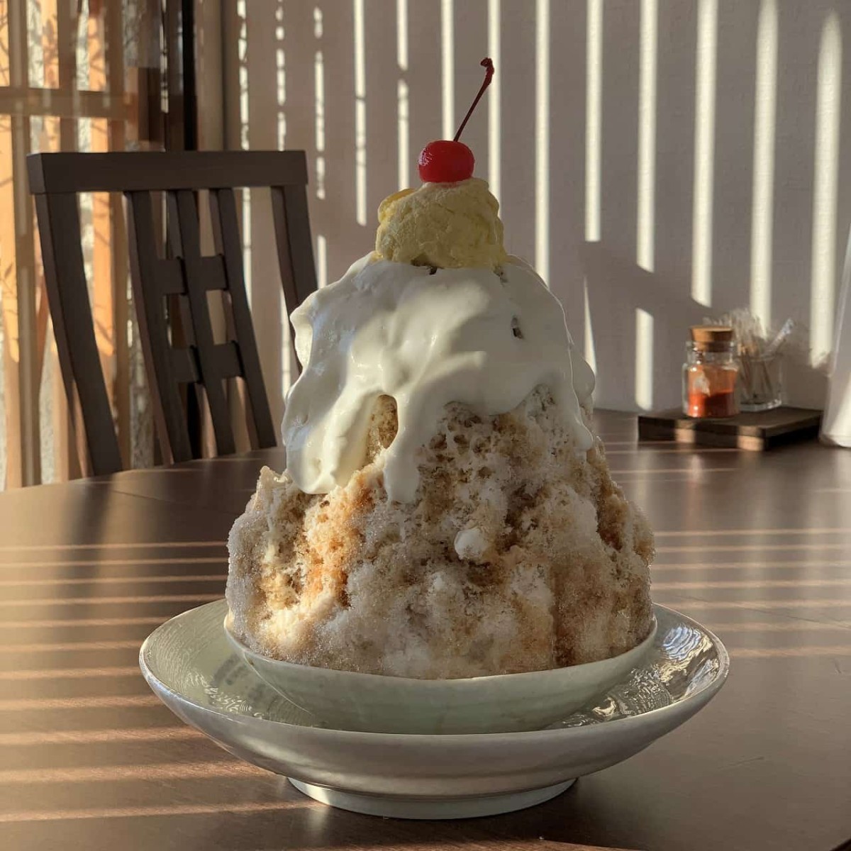 鳥取県米子市にある『手打ち蕎麦と甘味満星』で販売しているかき氷