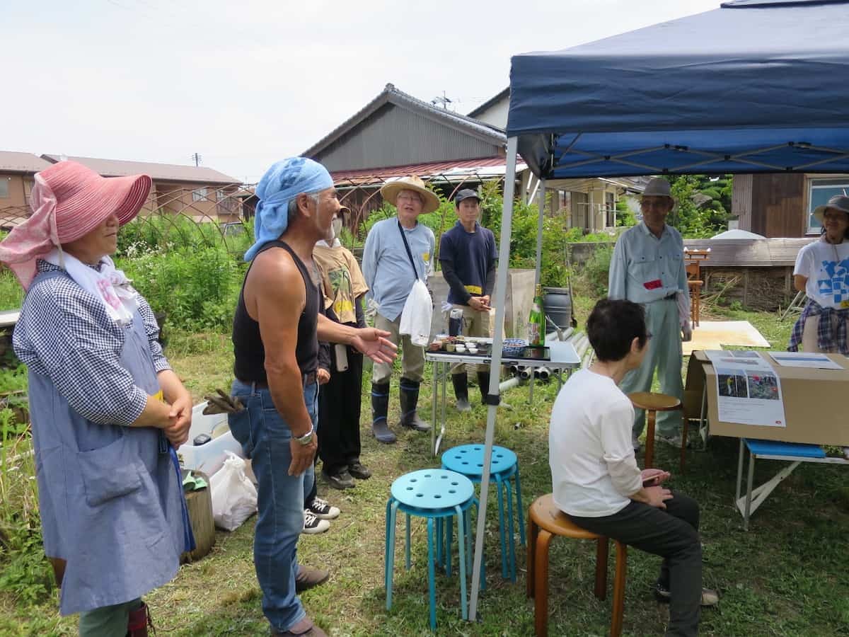 島根県出雲市にある「NPO法人かえる倶楽部」で開催された井戸掘りワークショップの様子