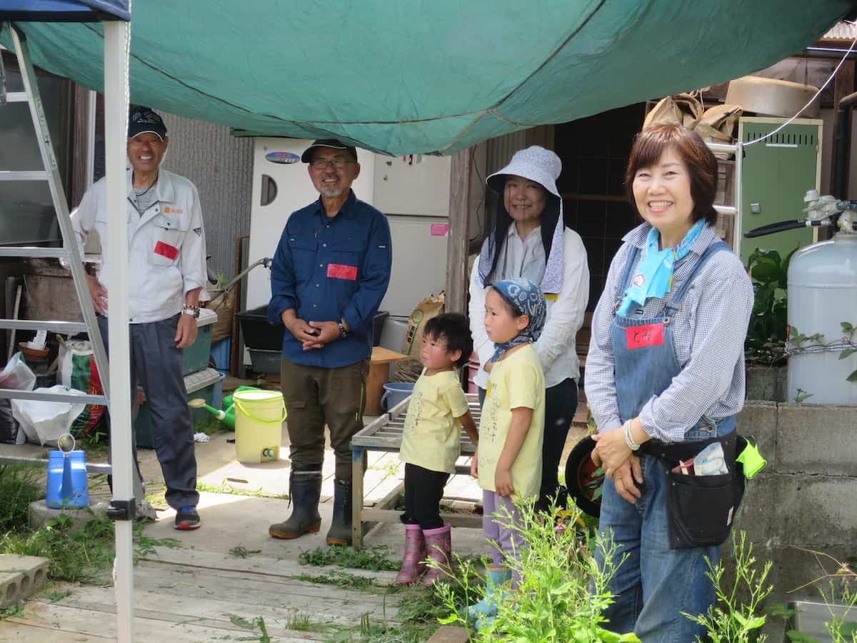 島根県出雲市にある「NPO法人かえる倶楽部」で開催された井戸掘りワークショップの様子