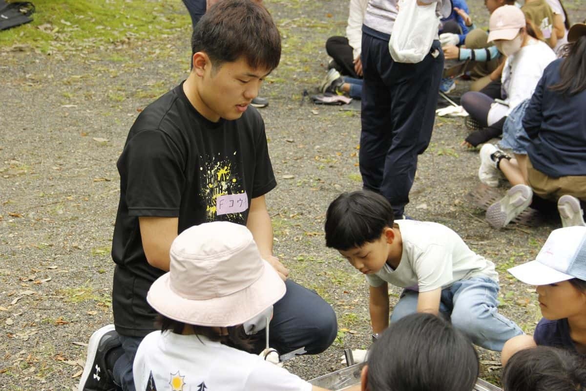サポーターとして参加した島根県立大学の学生