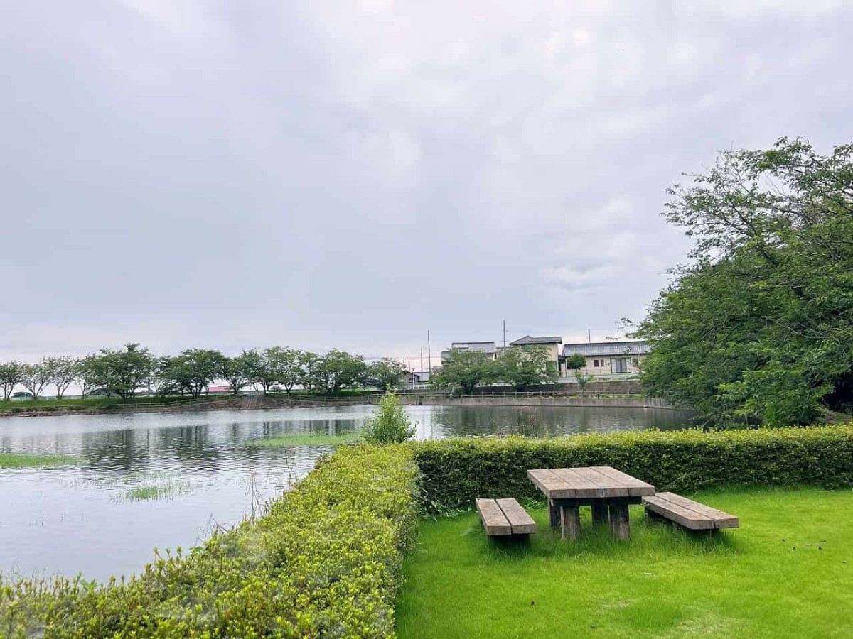 鳥取県東伯郡琴浦町にある『水辺公園』の様子