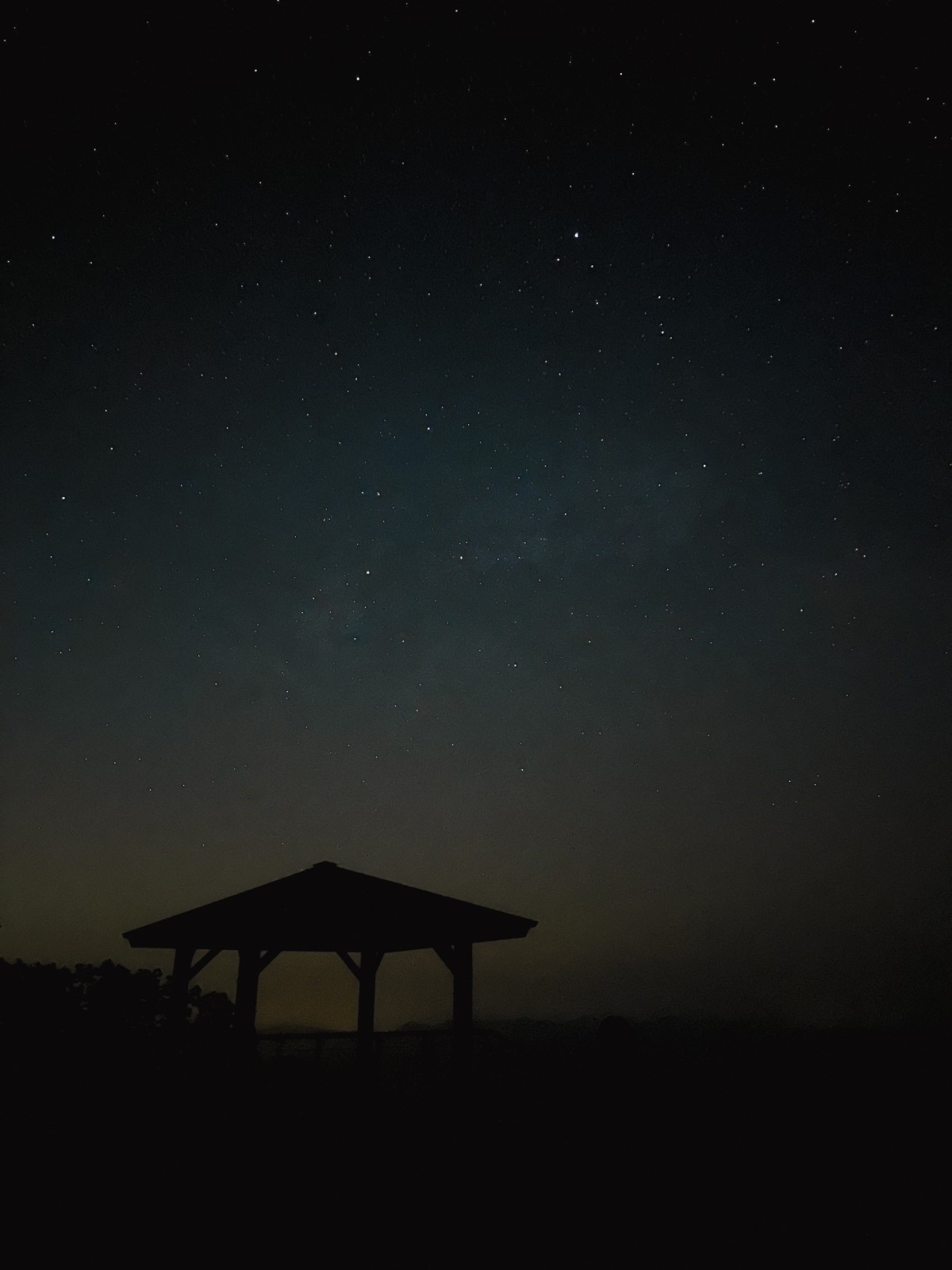 三瓶山山頂付近から見た星空