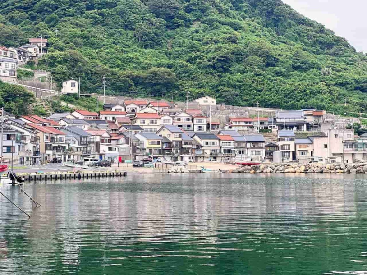 島根県出雲市にある『小伊津なぎさ公園』から見える町並み