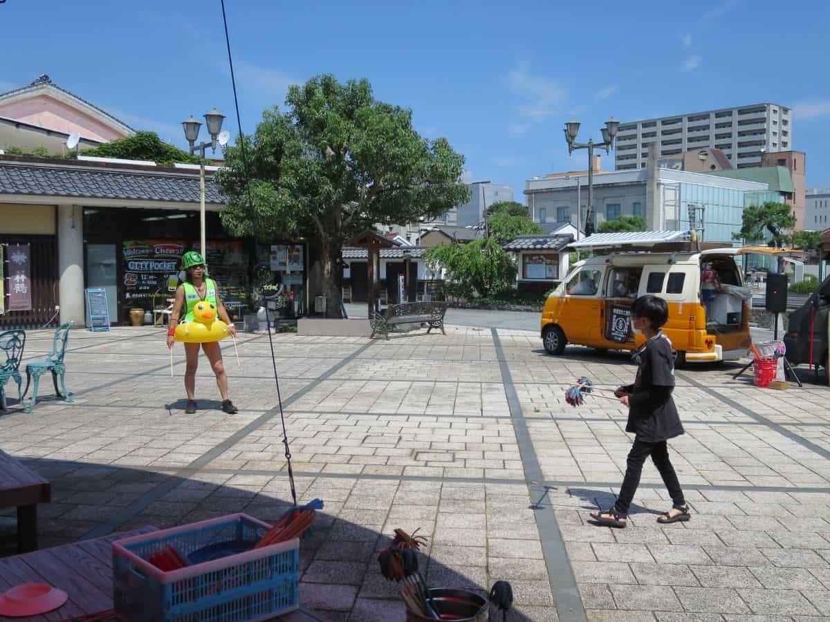 島根県松江市京店カラコロ広場で開催している「京店カラコロマルシェ」の主催者ジロー今村さん