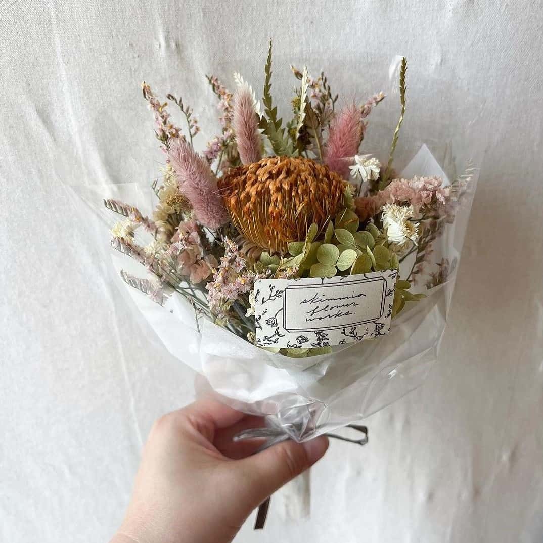 島根県出雲市にある『スキミアフラワーワークス』で販売している花雑貨_ドライフラワー