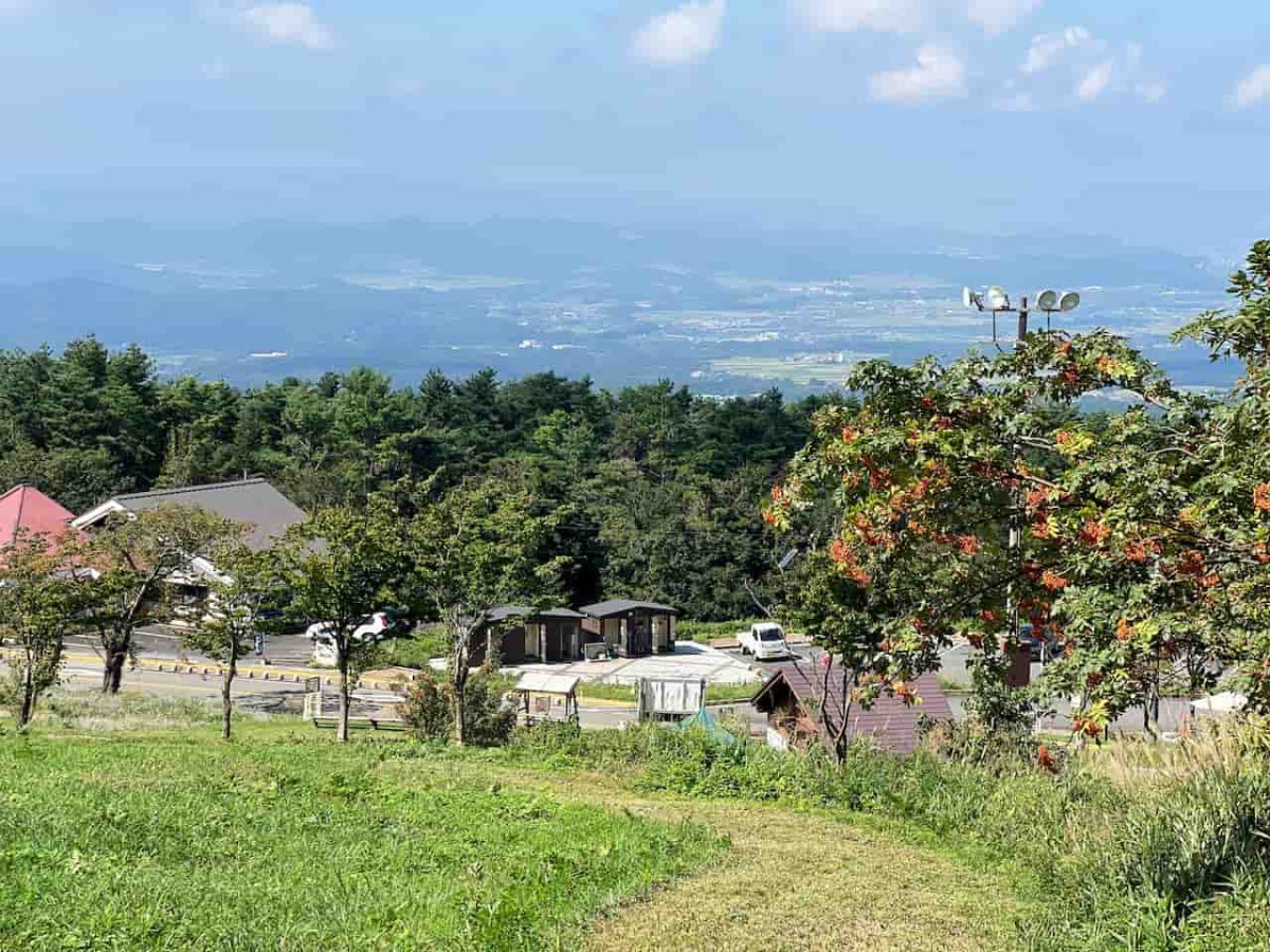 鳥取県西伯郡伯耆町の『天空リフト』近くで見られるススキ畑の様子