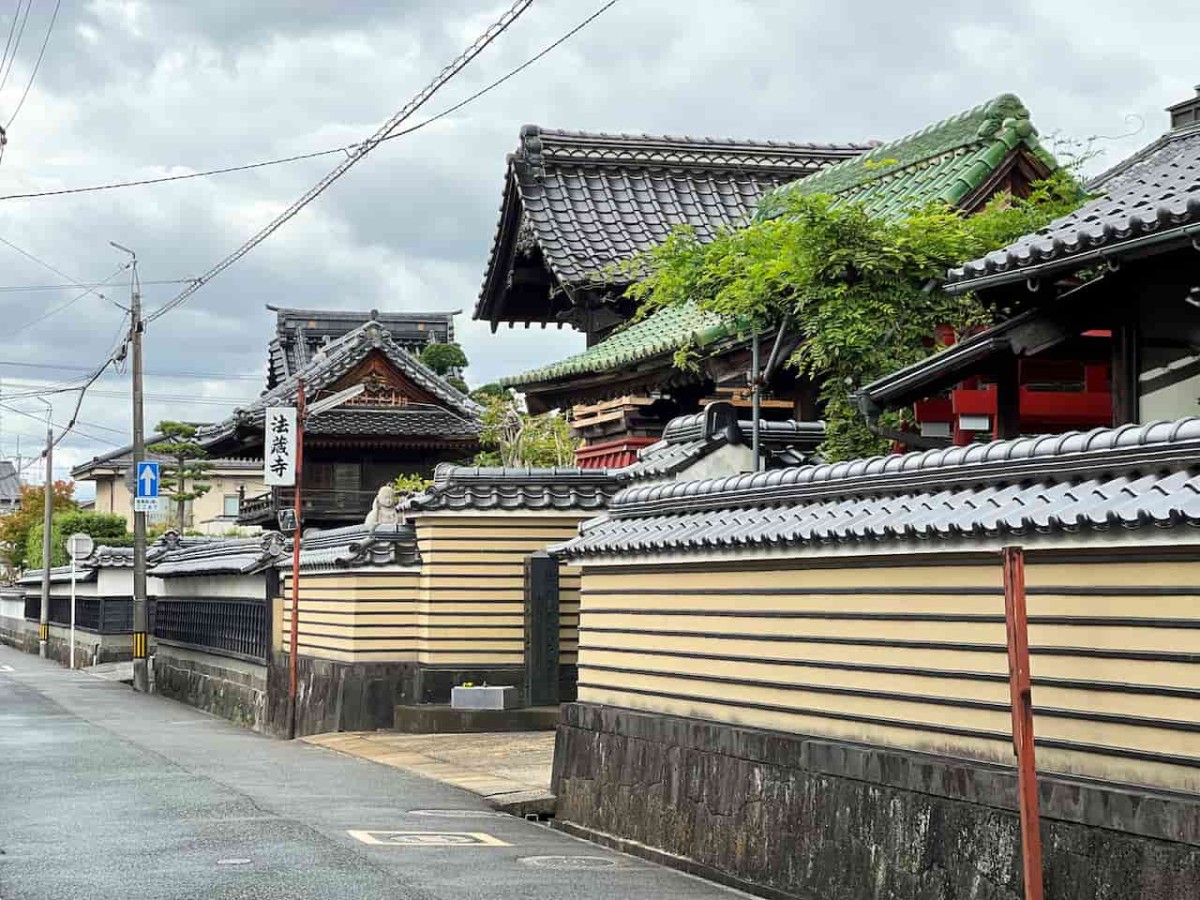 鳥取県米子市の「寺町通り」の様子