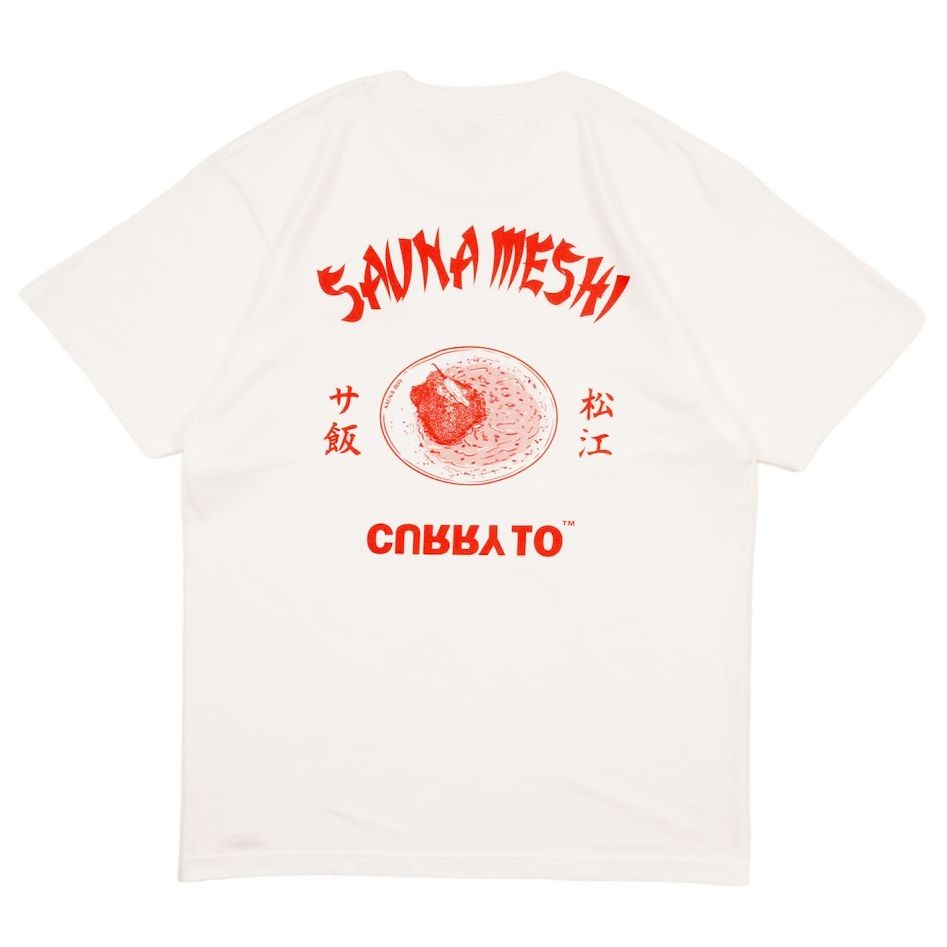 サウナボーイのスーベニアTシャツ「サウナ飯」松江バージョン