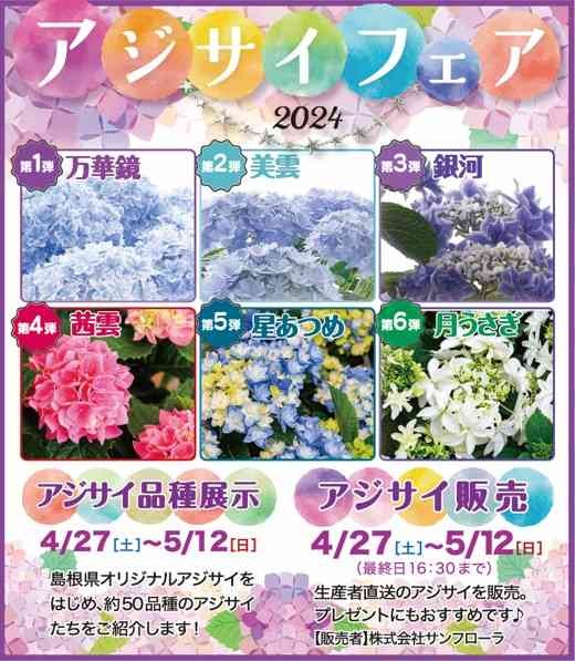 島根県出雲市のイベント「アジサイフェア2024」のチラシ