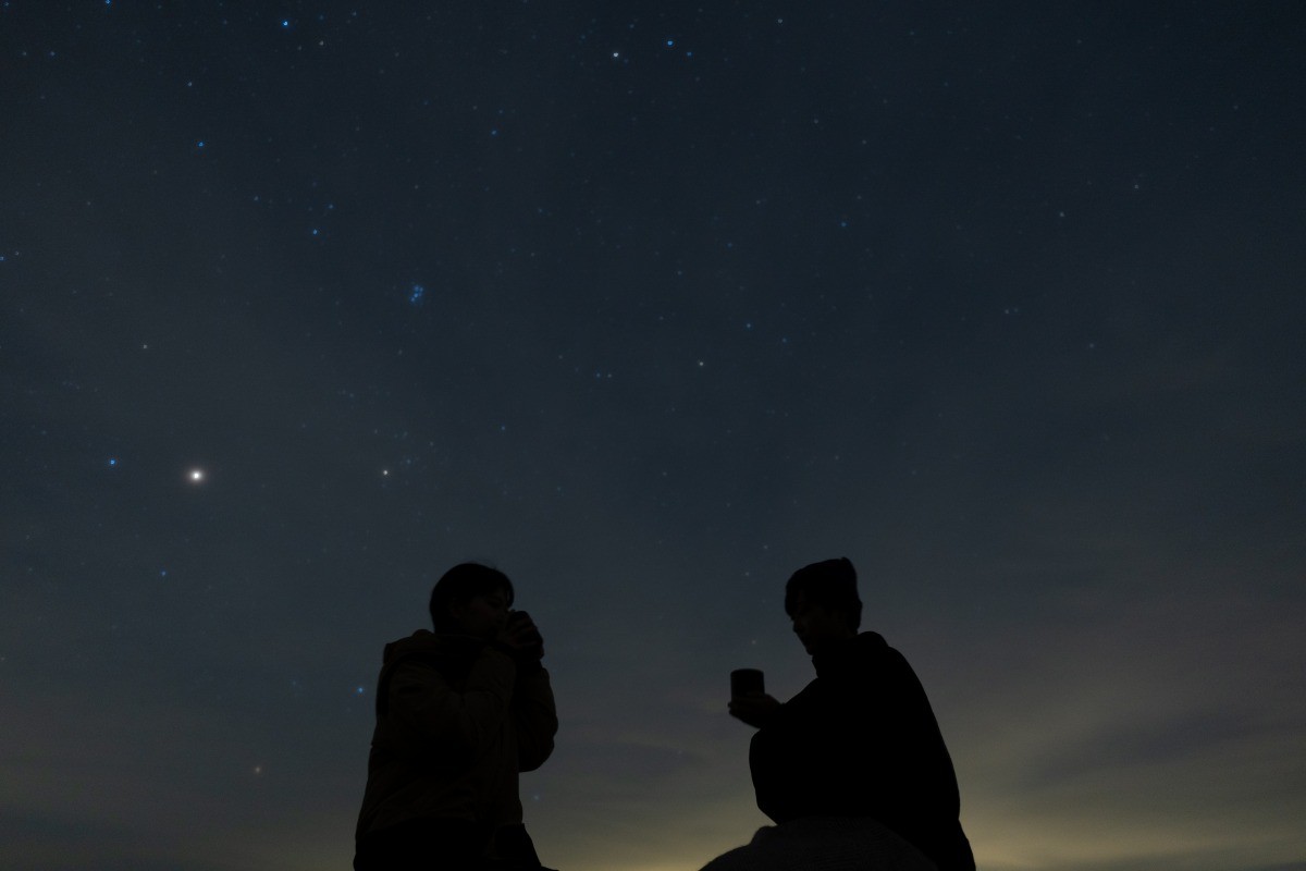 大田市の三瓶山から望む星空