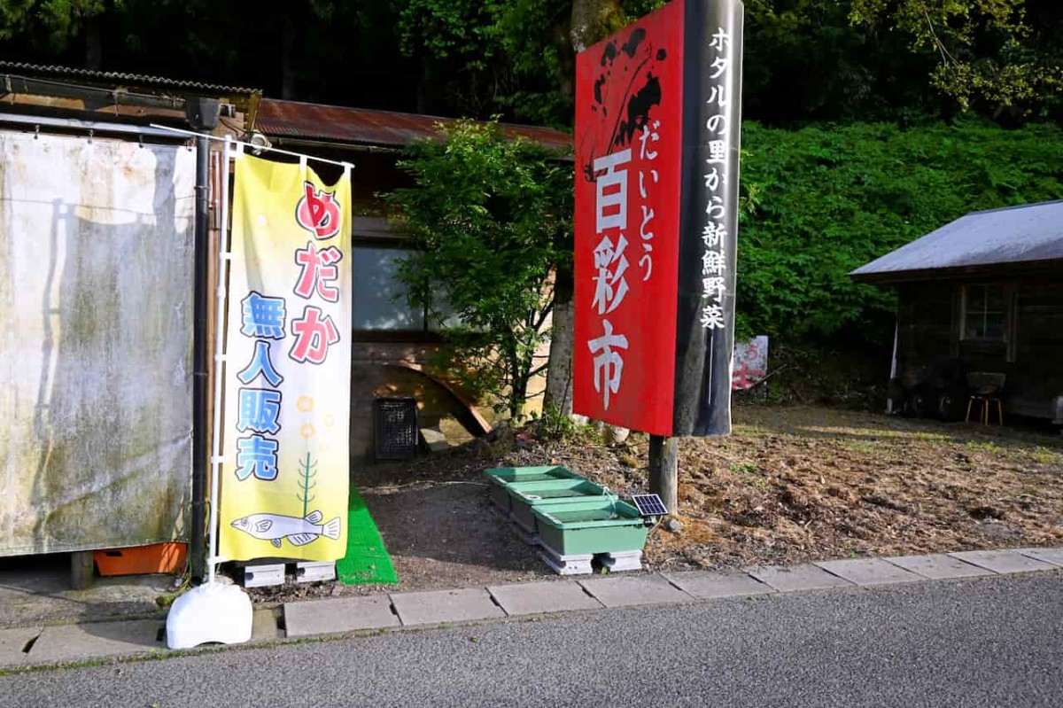 島根県雲南市のメダカ無人販売所「プラチナメダカ2号店」の販売スペース