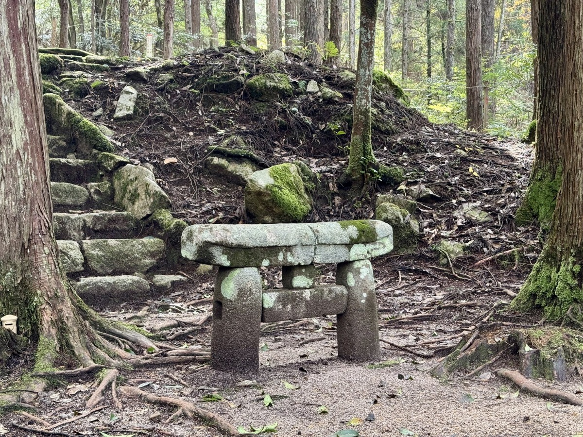 鳥取市佐治町大井にある『熊野神社遺跡』の鳥居